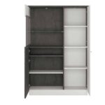 Furniture To Go Zingaro Low Display Cabinet LH Grey White