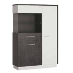 Furniture To Go Zingaro Low Display Cabinet LH Grey White