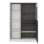 Furniture To Go Zingaro Low Display Cabinet RH Grey White