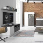 Furniture To Go Zingaro Low Display Cabinet RH Grey White