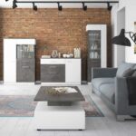 Furniture To Go Zingaro Low Display Cabinet RH Grey White