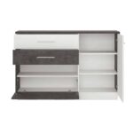 Furniture To Go Zingaro Sideboard 1 Door 2 Drawer 1 Compartment Grey White