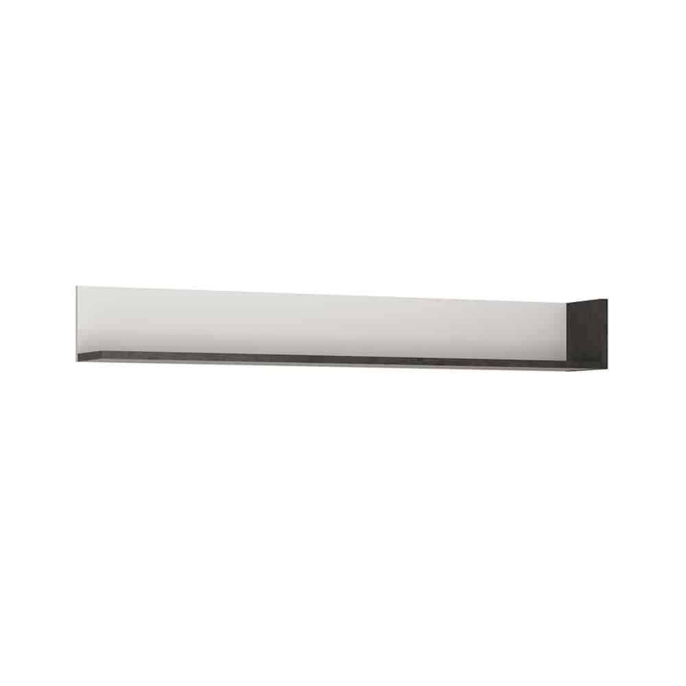 Furniture To Go Zingaro Wall Shelf 163cm Slate Grey White