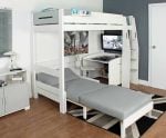 Kids Avenue Urban 1 Grey High Sleeper Bed