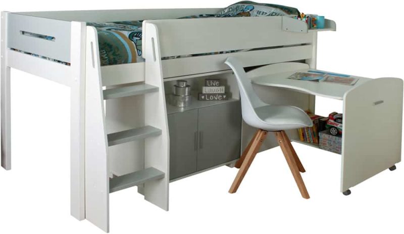 Kids Avenue Urban 2 Grey Mid Sleeper Bed