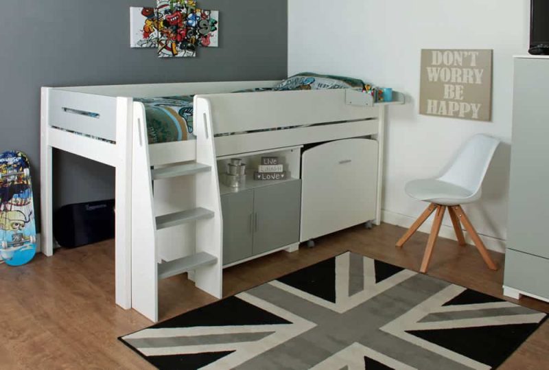 Kids Avenue Urban 2 Grey Mid Sleeper Bed