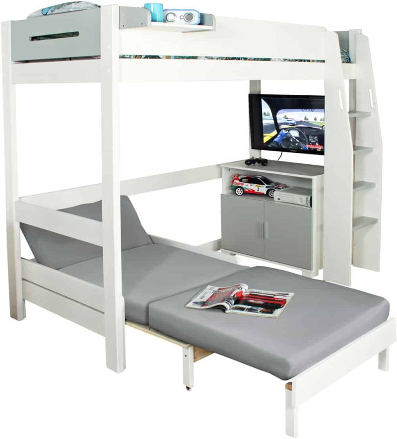 Kids Avenue Urban 3 Grey High Sleeper Bed