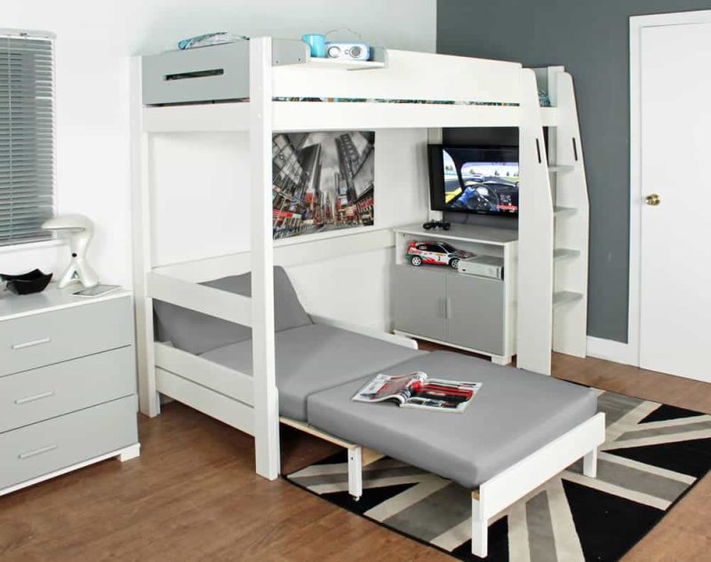 Kids Avenue Urban 3 Grey High Sleeper Bed
