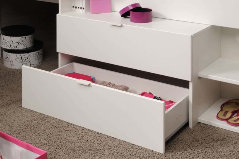 Parisot Milky Mid Sleeper Bed