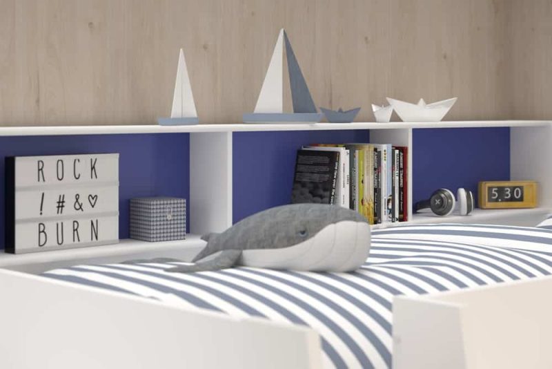 Parisot Tam Tam 2 Bunk Bed White Blue Pink