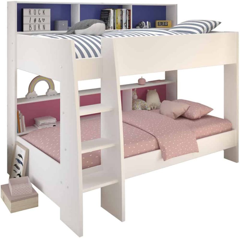 Parisot Tam Tam 2 Bunk Bed White Blue Pink