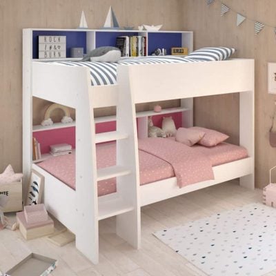 Parisot Tam Tam 2 Bunk Bed White Blue Pink