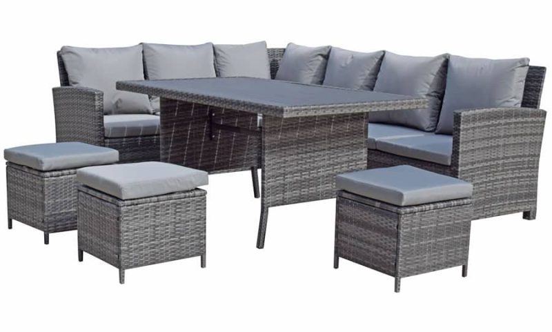 Signature Weave Charlotte Corner Sofa Garden Dining Set