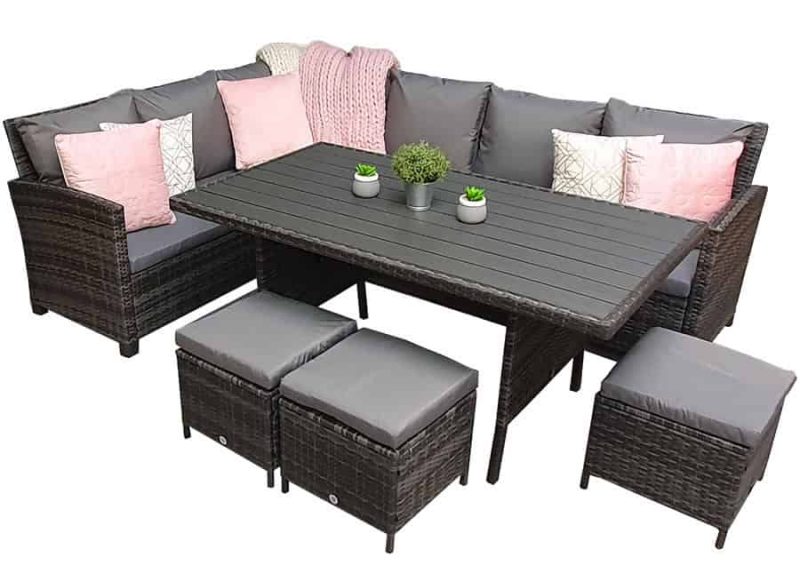 Signature Weave Charlotte Corner Sofa Garden Dining Set