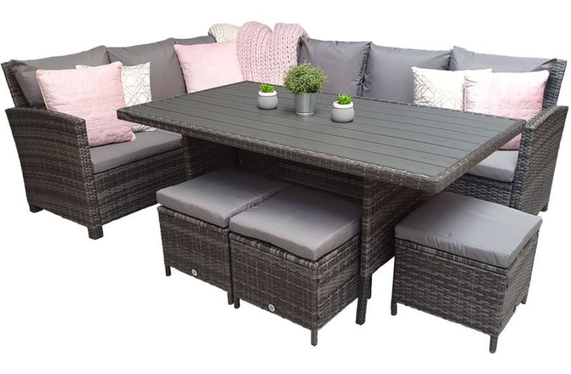 Signature Weave Charlotte Corner Sofa Garden Dining Set