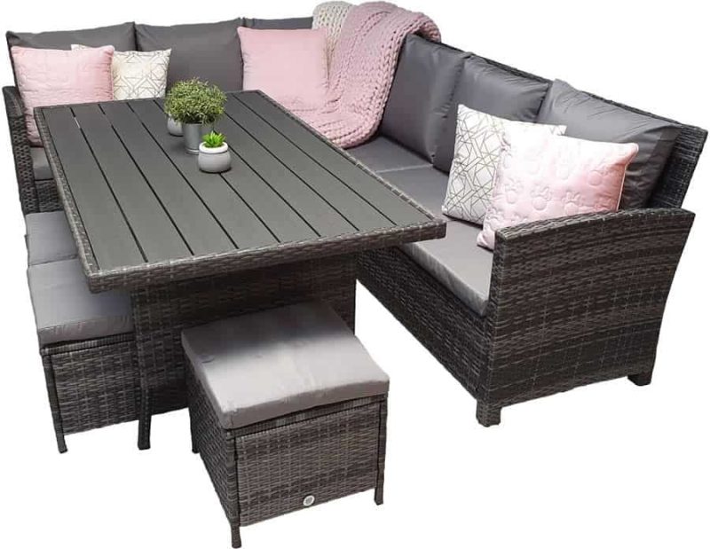Signature Weave Charlotte Corner Sofa Garden Dining Set