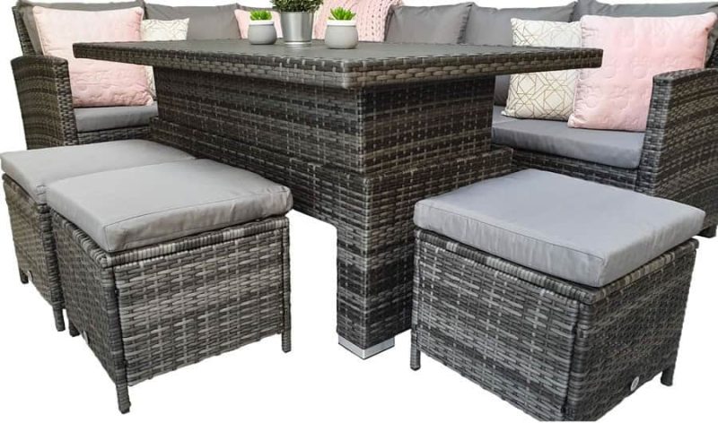 Signature Weave Charlotte Corner Sofa Lift Up Table Garden Dining Set