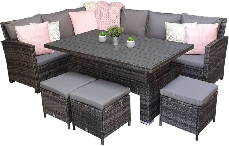 Signature Weave Charlotte Corner Sofa Lift Up Table Garden Dining Set
