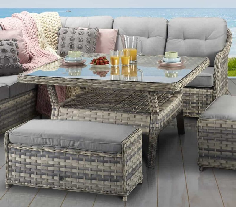 Signature Weave Constance Corner Sofa Garden Dining Set