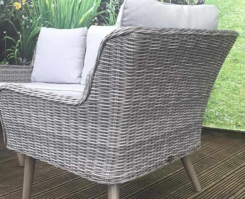 Signature Weave Danielle 4 Seat Sofa Grey Wicker Garden Set