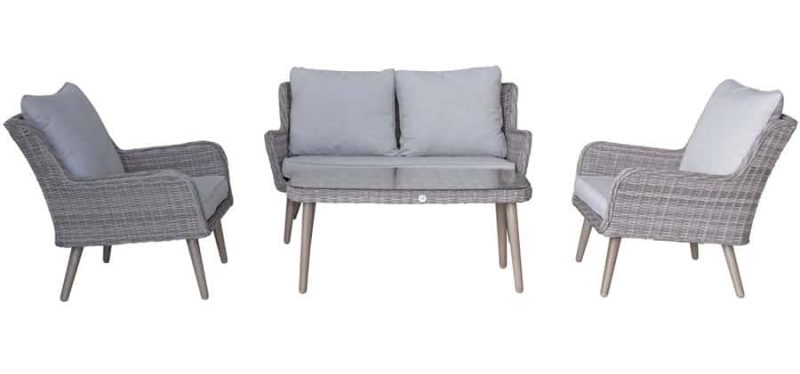 Signature Weave Danielle 4 Seat Sofa Grey Wicker Garden Set