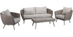 Signature Weave Danielle 5 Seat Sofa Grey Wicker Garden Set