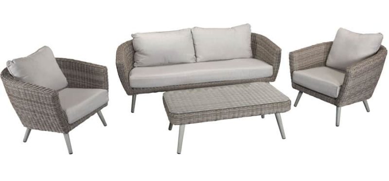 Signature Weave Danielle 5 Seat Sofa Grey Wicker Garden Set