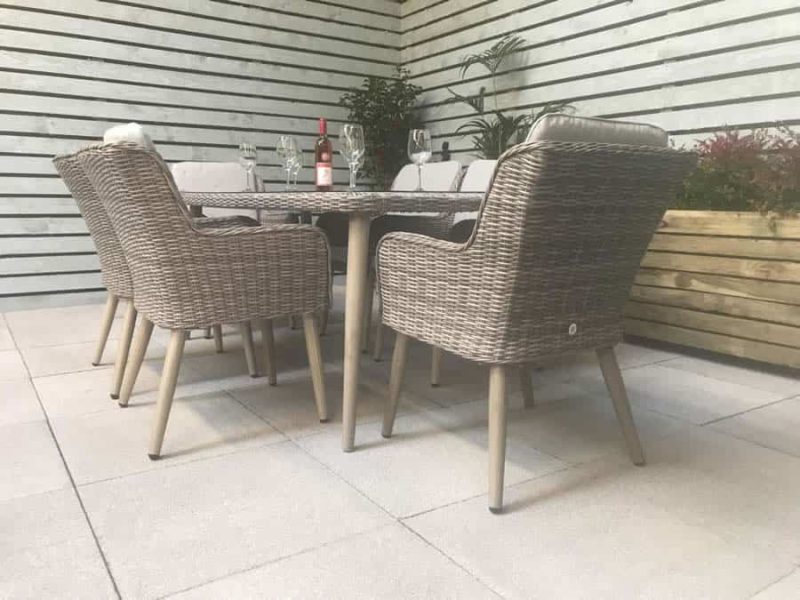 Signature Weave Danielle Rectangle 6 Chair Garden Dining Set