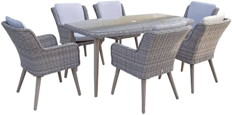 Signature Weave Danielle Rectangle 6 Chair Garden Dining Set