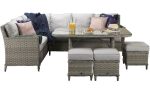 Signature Weave Edwina Grey Corner Sofa Garden Dining Set