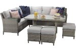 Signature Weave Edwina Grey Corner Sofa Garden Dining Set