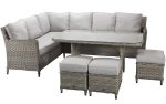 Signature Weave Edwina Grey Corner Sofa Garden Dining Set