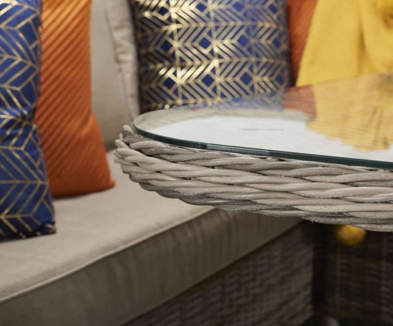 Signature Weave Edwina Natural Corner Sofa Garden Dining Set