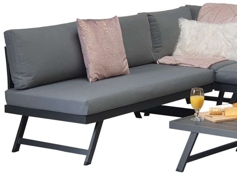 Signature Weave Kimmie Aluminium Grey Corner Garden Sofa Set
