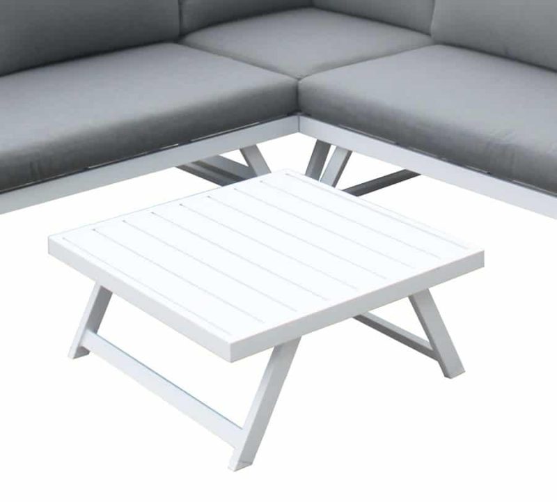 Signature Weave Kimmie Aluminium White Corner Garden Sofa Set