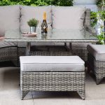 Signature Weave Sarah Corner Sofa Grey Weave Garden Dining Set