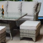 Signature Weave Sarah Corner Sofa Grey Weave Garden Dining Set
