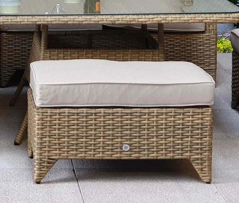 Signature Weave Sarah Corner Sofa Natural Weave Garden Dining Set
