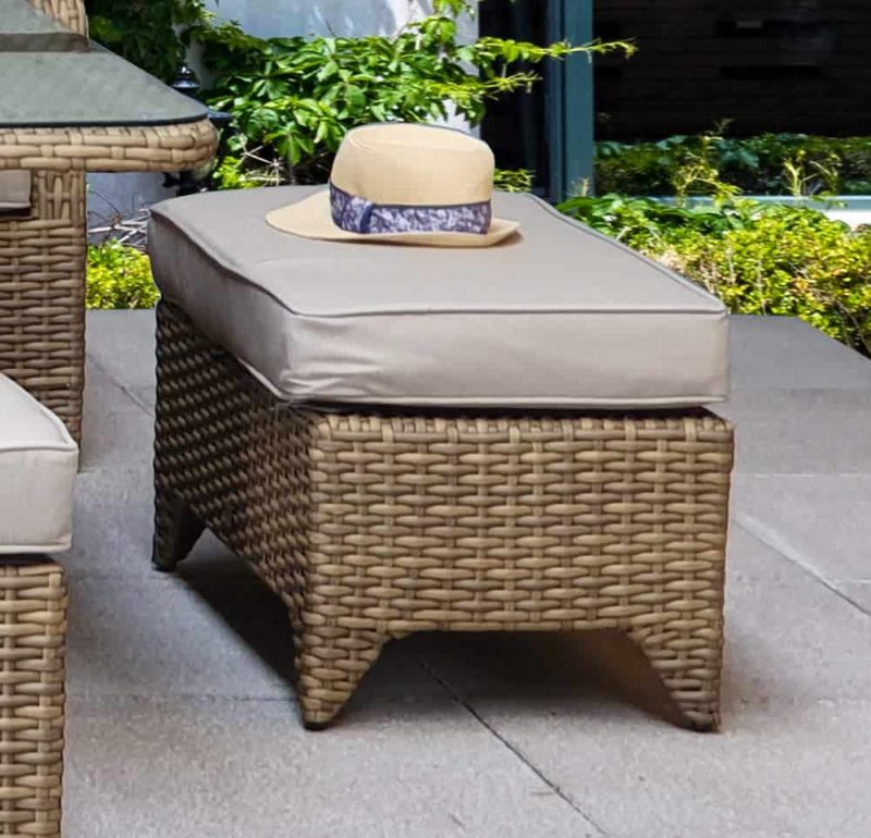 Signature Weave Sarah Corner Sofa Natural Weave Garden Dining Set