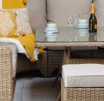 Signature Weave Sarah Corner Sofa Natural Weave Garden Dining Set