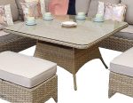 Signature Weave Sarah Corner Sofa Natural Weave Garden Dining Set