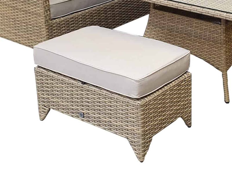 Signature Weave Sarah Corner Sofa Natural Weave Garden Dining Set