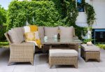 Signature Weave Sarah Corner Sofa Natural Weave Garden Dining Set