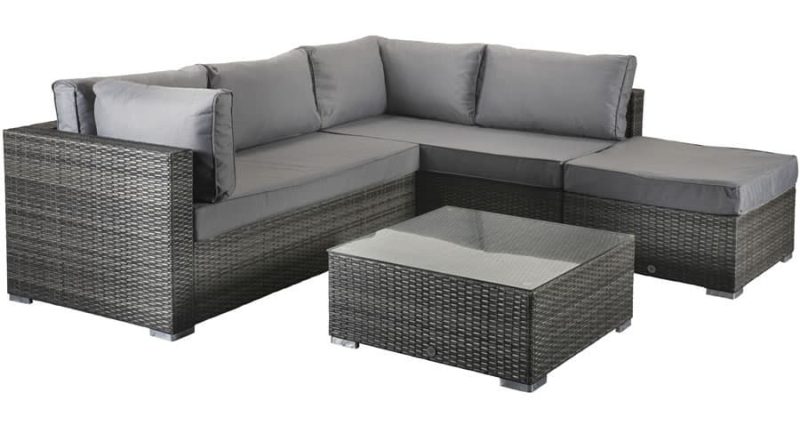 Signature Weave Savannah Grey Corner Sofa Garden Furniture Set