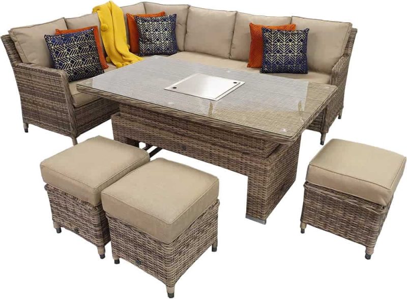 Signature Weave Edwina Natural Weave Corner Sofa Set
