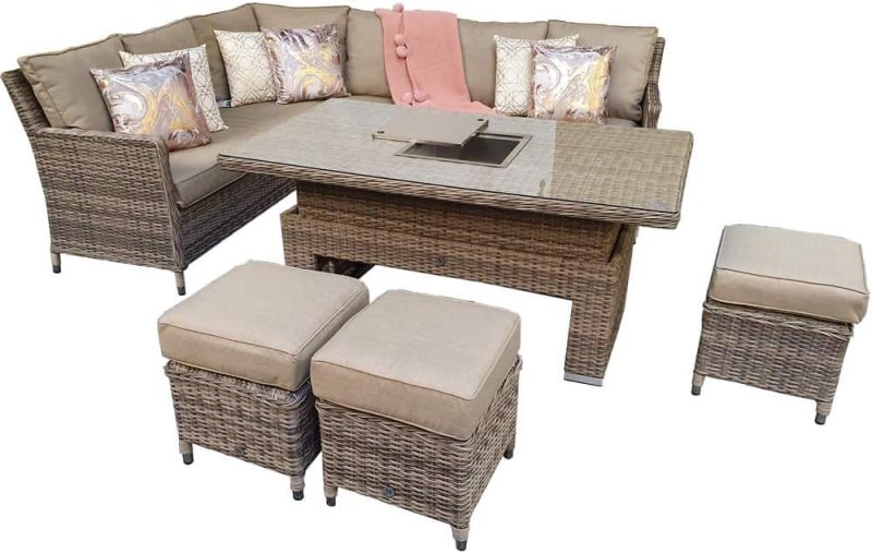 Signature Weave Edwina Natural Weave Corner Sofa Set