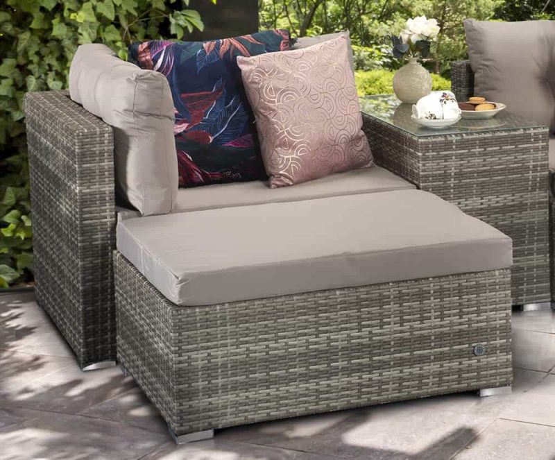 Signature Weave Harper Grey Weave Stackable Garden Sofa Set