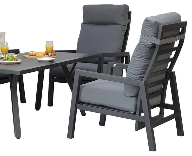 Signature Weave Kimmie Grey High Back Aluminium Garden Sofa Set