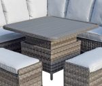 Signature Weave Mia Corner Sofa with Lift Up Table Garden Dining Set