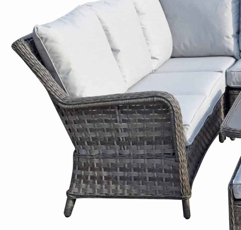 Signature Weave Mia Corner Sofa with Lift Up Table Garden Dining Set